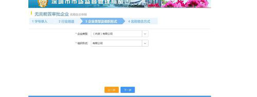 深圳商事登记-企业类型、组织形式